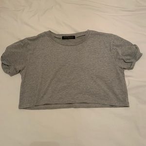 grey crop top